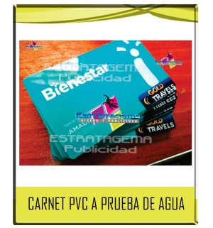 CARNET PVC A PRUEBA DE AGUA