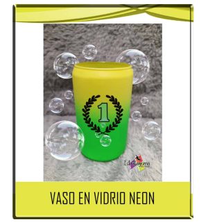 VASO EN VIDRIO NEON