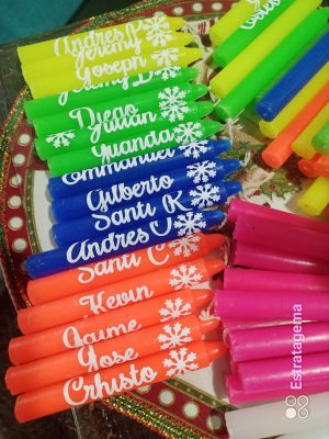 VELAS NEON PERSONALIZADAS